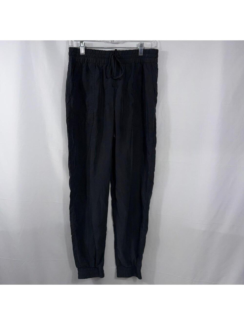 Express Black Jogger Pants Women’s Small Drawstring Cargo Pocket Ankle Pants